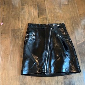 Black mini skirt